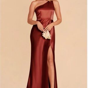 Kira Satin Dress - Color: Spice Size: Small. Worn once
